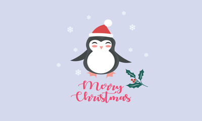 christmas greeting card with snowman