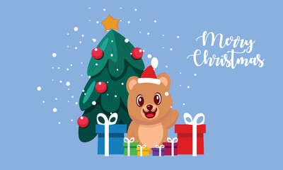 christmas reindeer with gifts