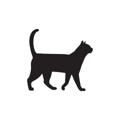 Cat vector silhouette.