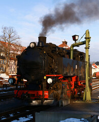 Naklejka premium Old steam locomotive