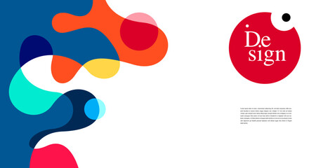 Colorful Abstract Banner Template with Dummy Text for Web Design, Landing page, and Print Material