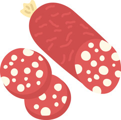 salami meat fresh food grocery butcher clipart