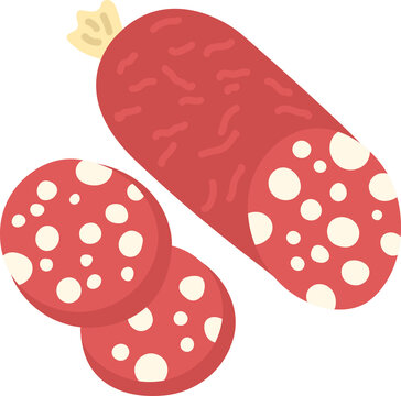 recommend clip art: salami meat fresh food grocery butcher clipart