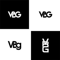 vbg letter initial monogram logo design set