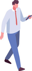 Isometric businessman walking