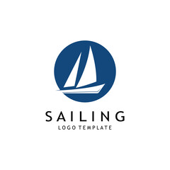 sailboat illustration design vector template