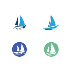 sailboat illustration design vector template