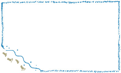 波打ち際の足跡