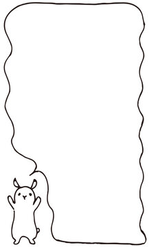 吹き出しうさぎ