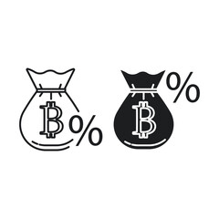 Cryptocurrency Deposit icon. Monochrome simple Cryptocurrency icon for templates, web design and infographics