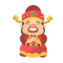 old man in traditional Chinese dress in Chinese new year