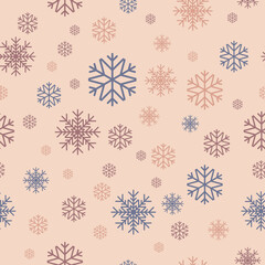 Seamless snowflakes Pattern for winter and New Year theme. This Snowflake Pattern collection is ideal for creating invitations, packaging designs, planner, scrapbooking, fabric design