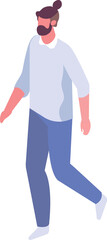 Isometric young man silhouette