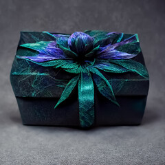Giftbox with elegant flower decoration