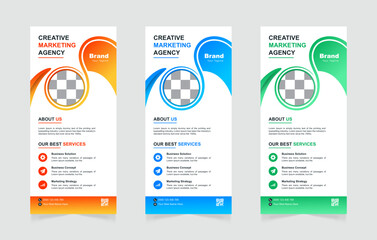 Creative marketing agency rack card or dl flyer template 
