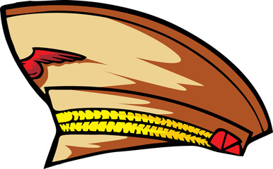 Captains Hat Vector Illustration Art