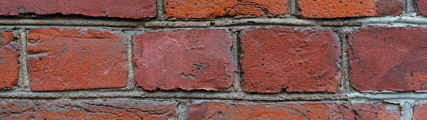 orange bricks in the wall.