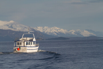 Boat in Beagle Channel, Ushuaia, Argentina