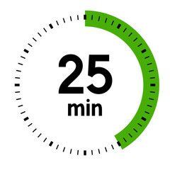 25 minutes,concept of time,timer,clock illustration,vector.