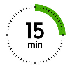 15 minutes,concept of time,timer,clock illustration,vector.
