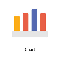 Chart vector Flat  Icons. Simple stock illustration