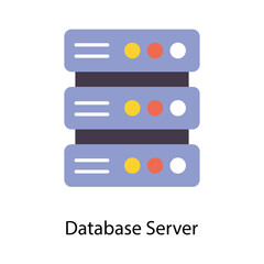 Database Server vector Flat  Icons. Simple stock illustration