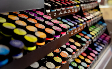 Background of lots assorted colorful paint set