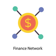 Finance Network  vector Flat  Icons. Simple stock illustration