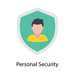 Personal Security vector Flat  Icons. Simple stock illustration