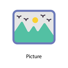 Picture vector Flat  Icons. Simple stock illustration