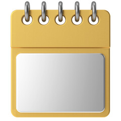 Empty calendar. 3D calendar.