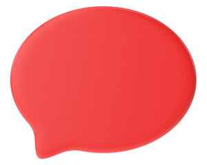 Speech bubble. Speech balloon. Text box. 3D illustration.