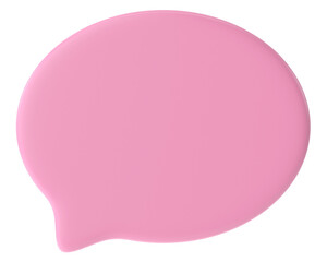 Speech bubble. Speech balloon. Text box. 3D illustration.