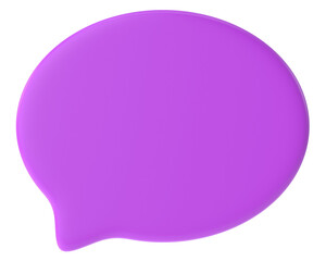 Speech bubble. Speech balloon. Text box. 3D illustration.