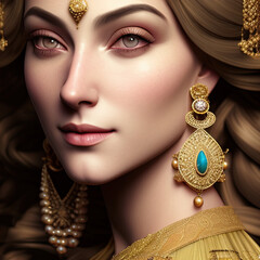 portrait of a elegant woman in a dress