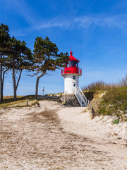 Fototapeta na wymiar Der Leuchtturm Gellen auf der Insel Hiddensee