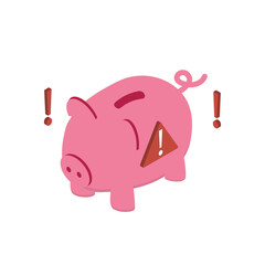 saving plan expense with piggy bank for emergency