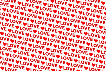 Beautiful invitation template design with red love pattern on white background for wallpaper design.