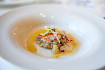 Kleine köstliche Vorspeise im Restaurant