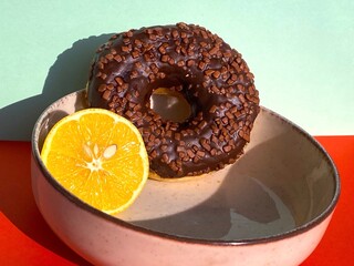 donut with chocolate
