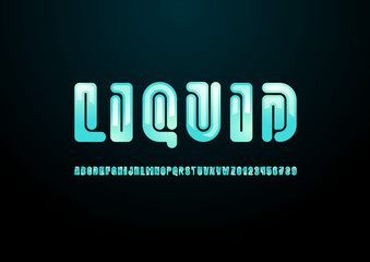 Abstract alphabet font, typography technology for your designs logo or brand name, vector illustration 10EPS