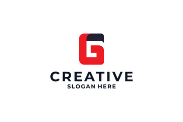 Minimal letter G logo design template.