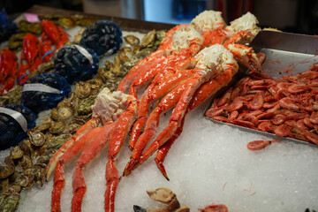 Krabben auf dem Fischmarkt