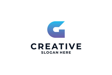 Obraz premium Abstract symbol letter G logo design.