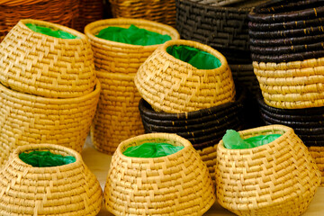 Jute Rope Bag, Basket, Natural Jute Coaster, Cozy crocheted basket of jute. Eco-friendly interior accessories woven from organic materials.