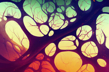 Fototapeta na wymiar abstract autumn tree. Modern digital illustration.