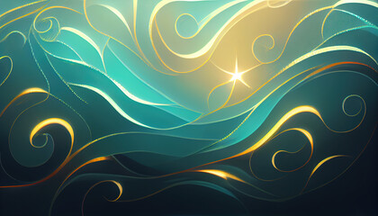 abstract background with waves. Modern digital illustration.