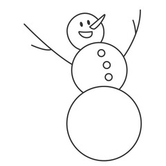 decoration for Christmas - a snowman. the joyful snowman