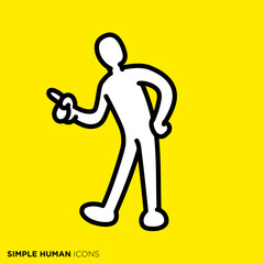 シンプルな人間のアイコンシリーズ　「教える人」