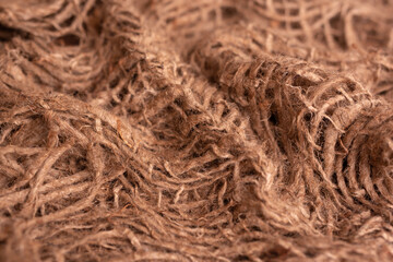 Beige linen texture background. natural cotton burlap